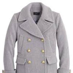 J.Crew stadium cloth majest peacoat!